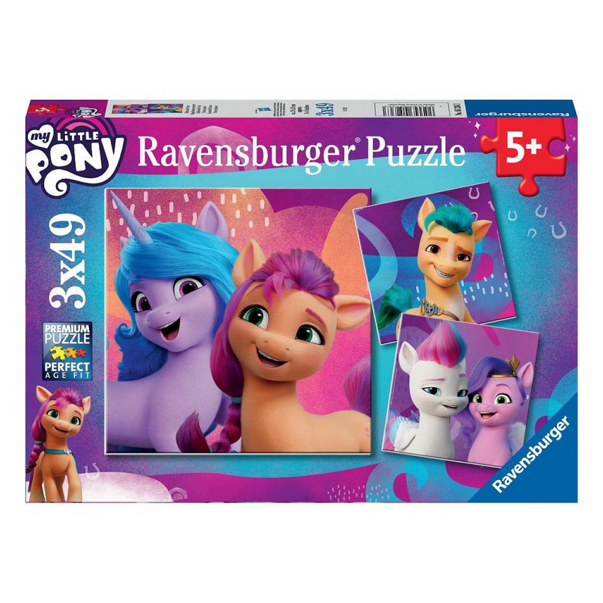 RAVENSBURGER Puzzles 3x49 p - magnifiques poneys / my little pony