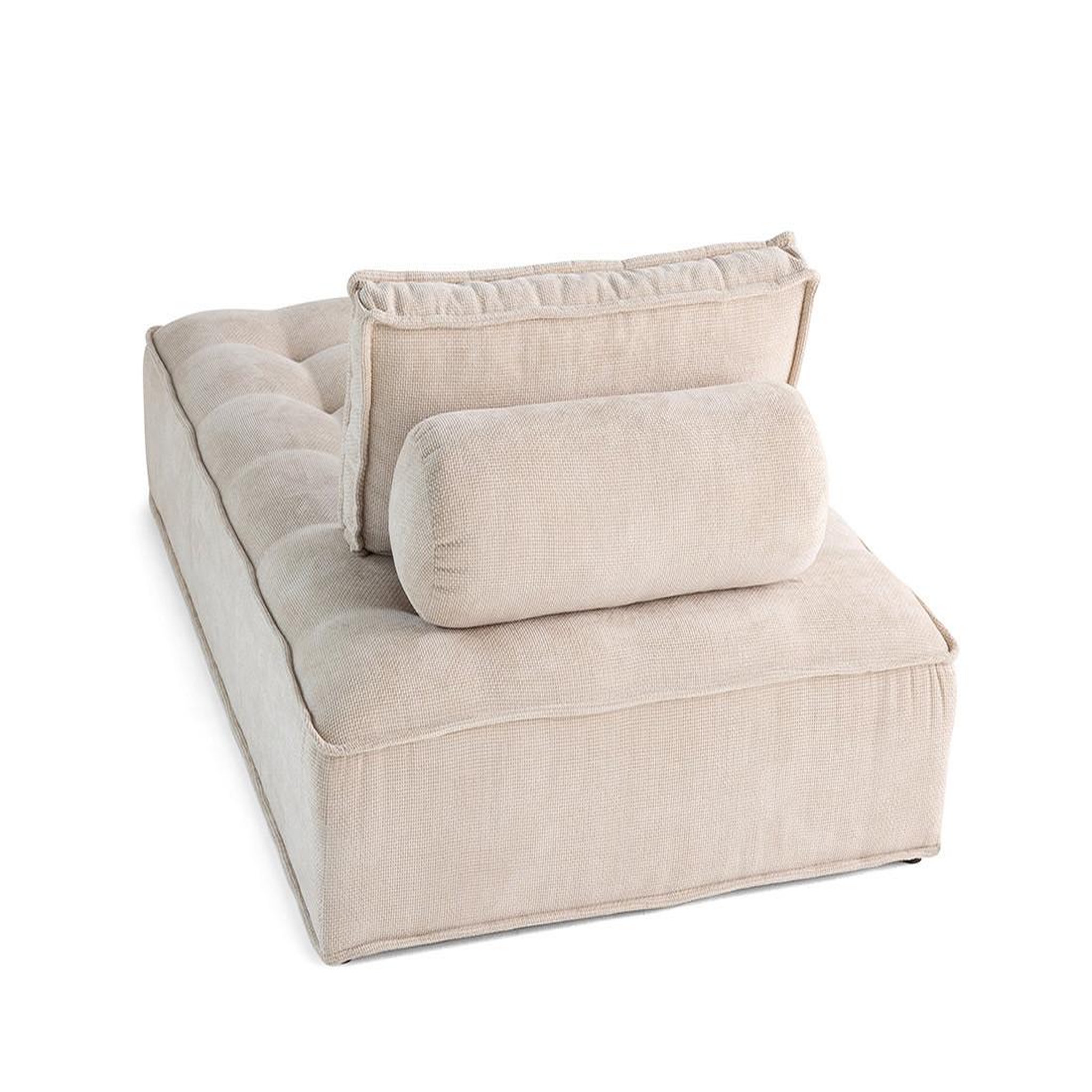Voir la diapositive 5 : BEST MOBILIER Marisol - module d'assise méridienne - velours texturé