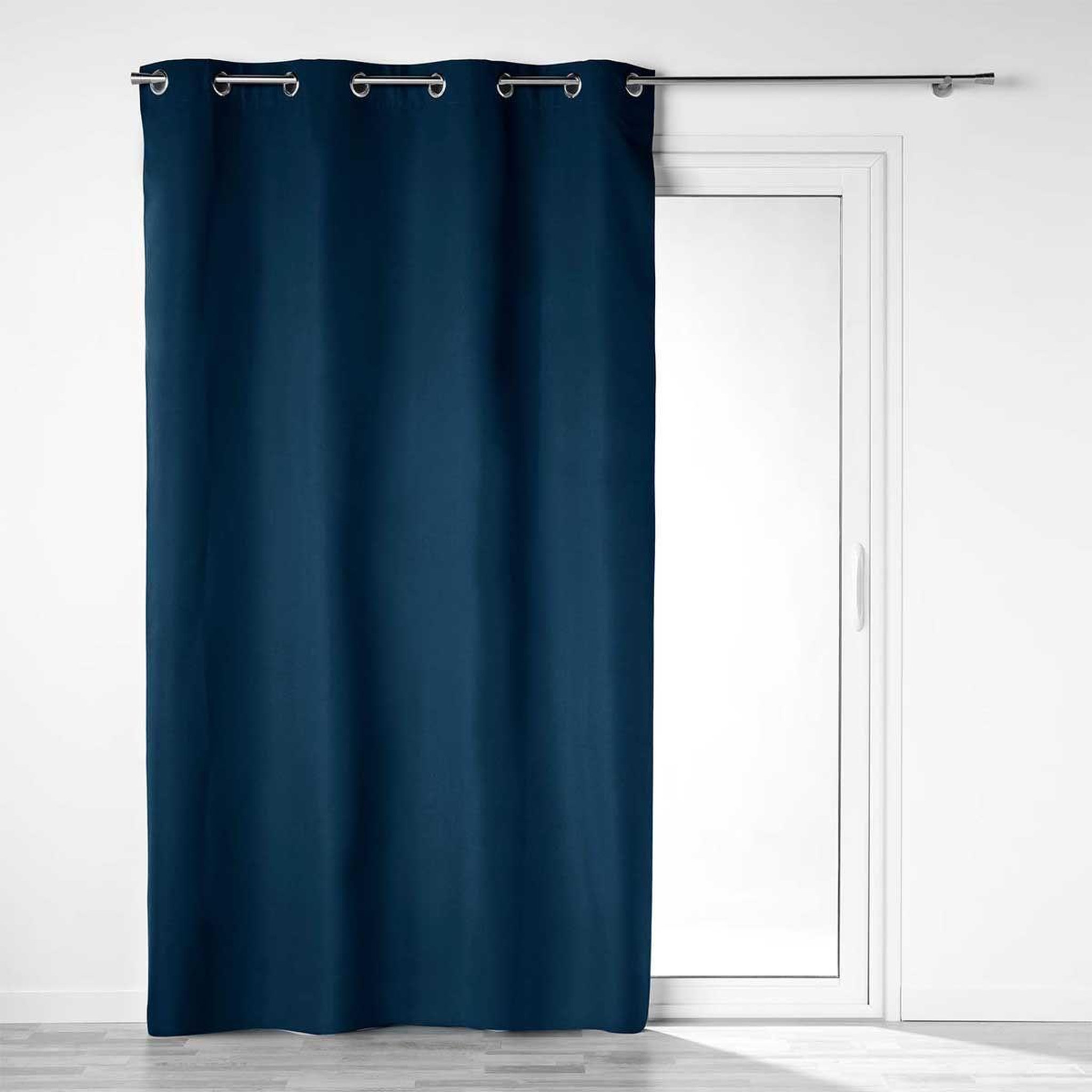 Douceur d'Intérieur Rideau occultant  obscure  140x260cm bleu marine