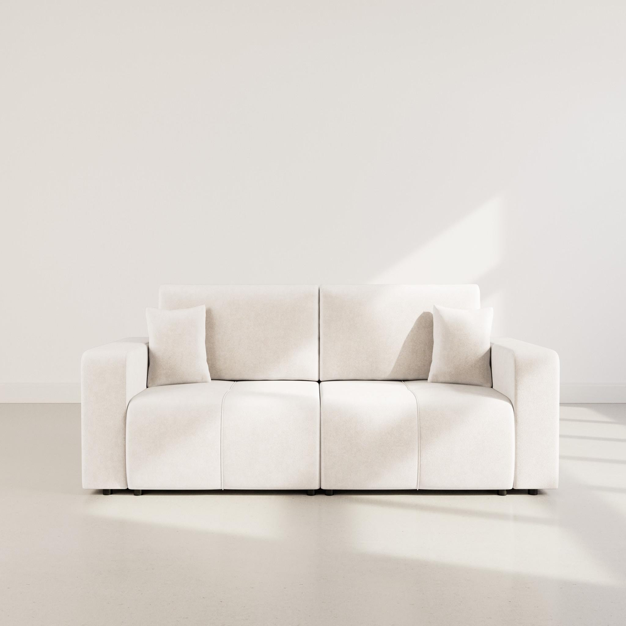 Voir la diapositive 5 : BEST MOBILIER Nicole - canapé droit 4 places convertible avec coffre en tissu