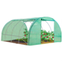 Voir la diapositive 3 : ID MARKET Bâche de rechange 130 gr/m² pour serre 12m² verte 4 saisons ZEBRA
