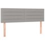 Voir la diapositive 2 : VIDAXL Tetes de lit 2 pcs Gris clair 72x5x78/88 cm Tissu