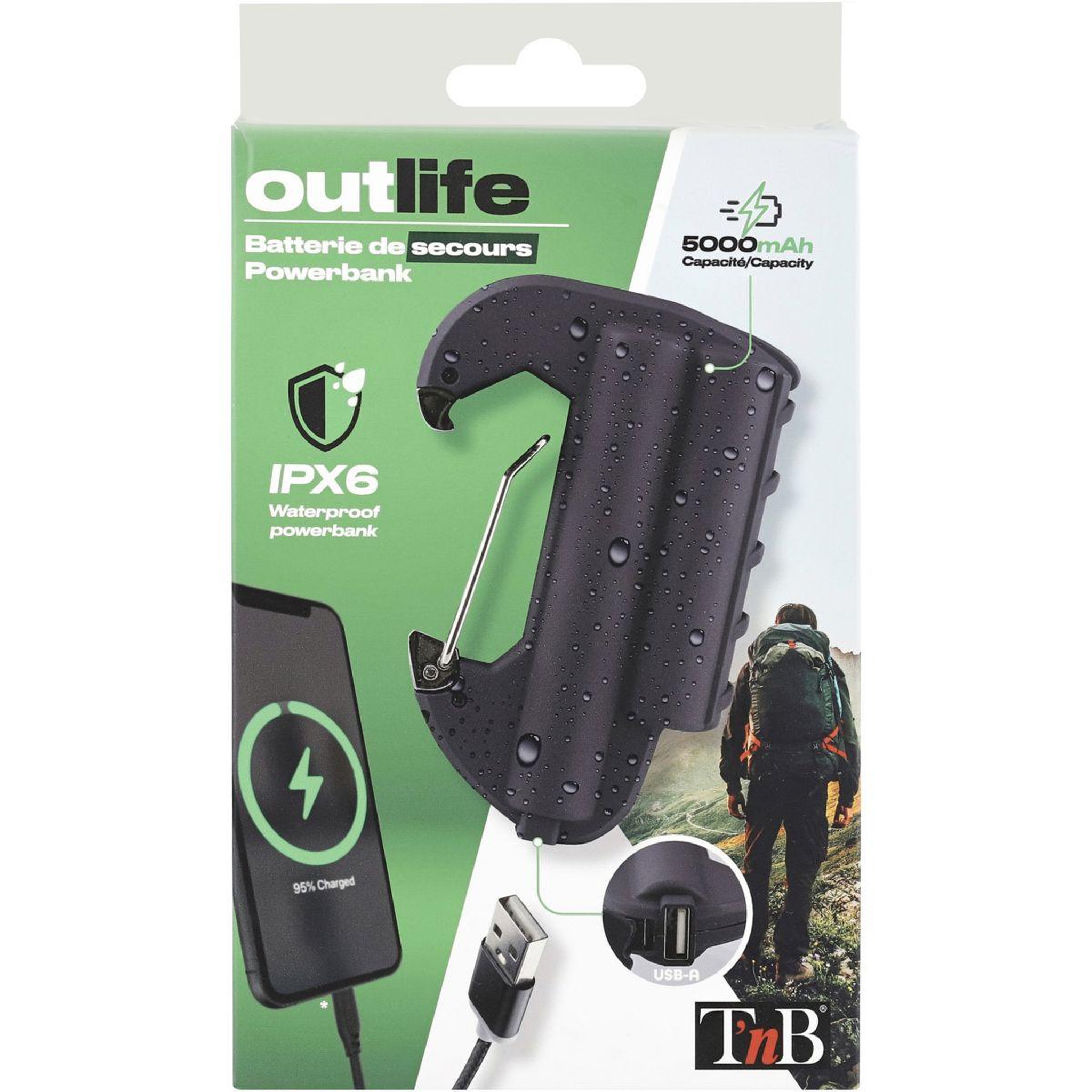 Voir la diapositive 5 : TNB Batterie externe 5000 mah noir