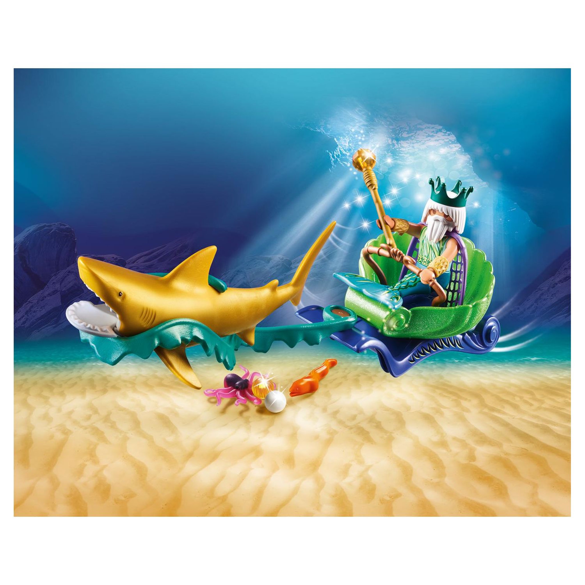 Voir la diapositive 4 : PLAYMOBIL 70097 - Magic - Roi des mers avec calèche royale