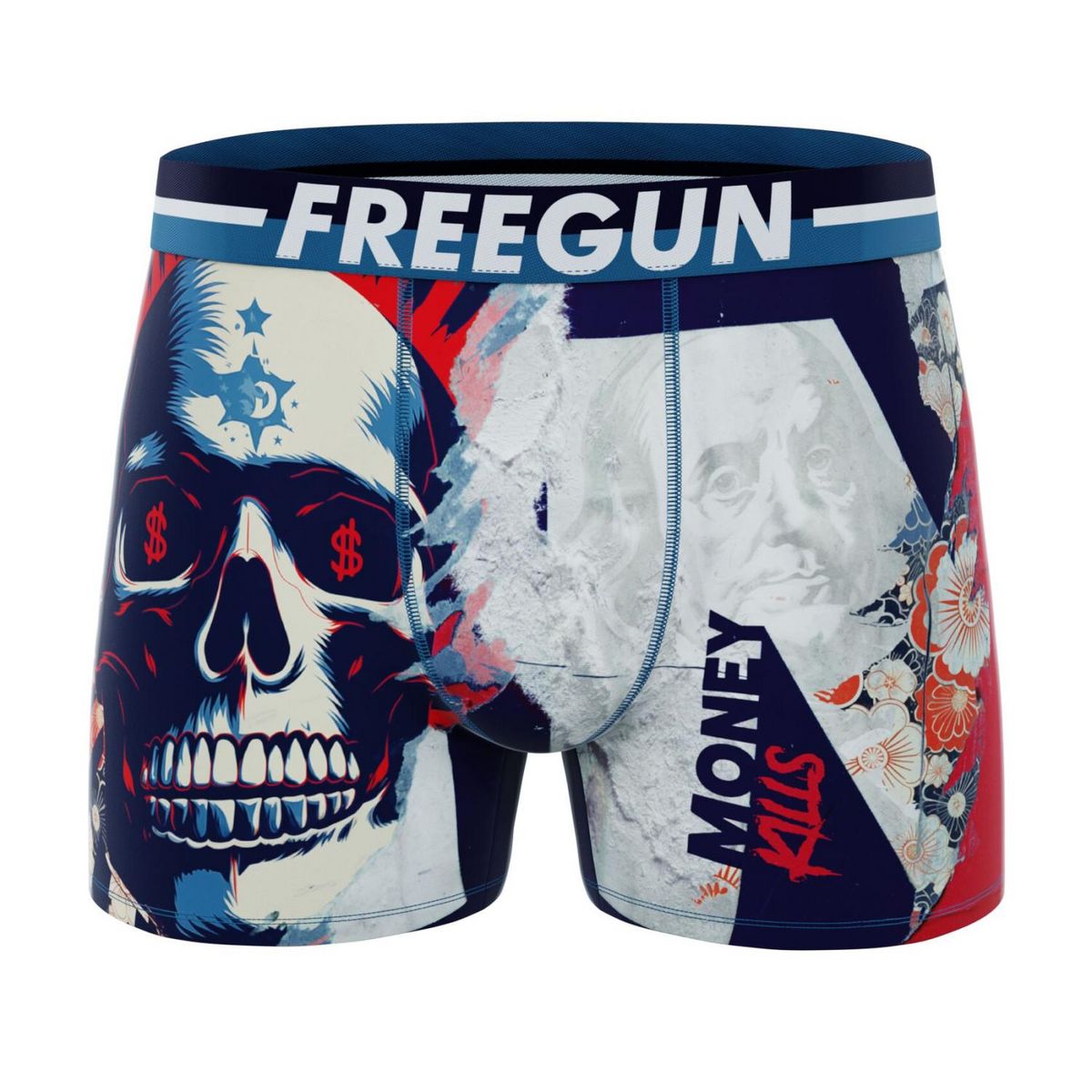 FREEGUN Lot de 4 boxers homme Pop Art Style