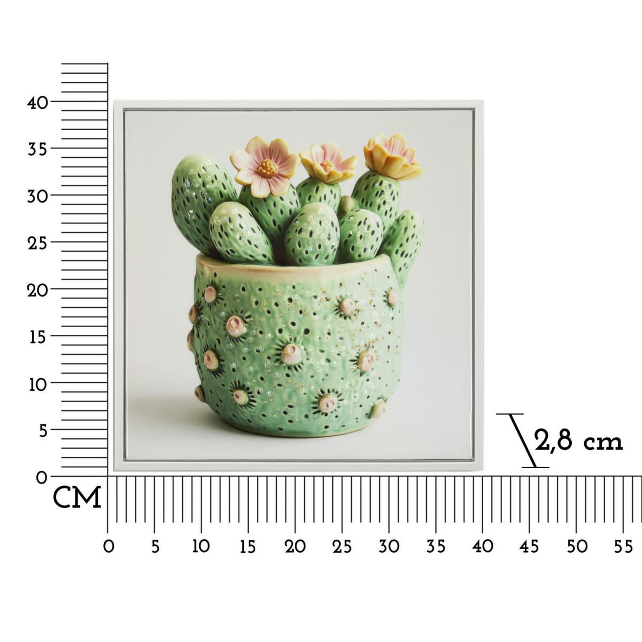 Voir la diapositive 6 : Paris Prix Tableau imprimé  cactus i  40x40cm multicolore