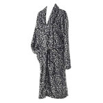Paris Prix Peignoir Flanelle Imprimé  Léopard  Gris