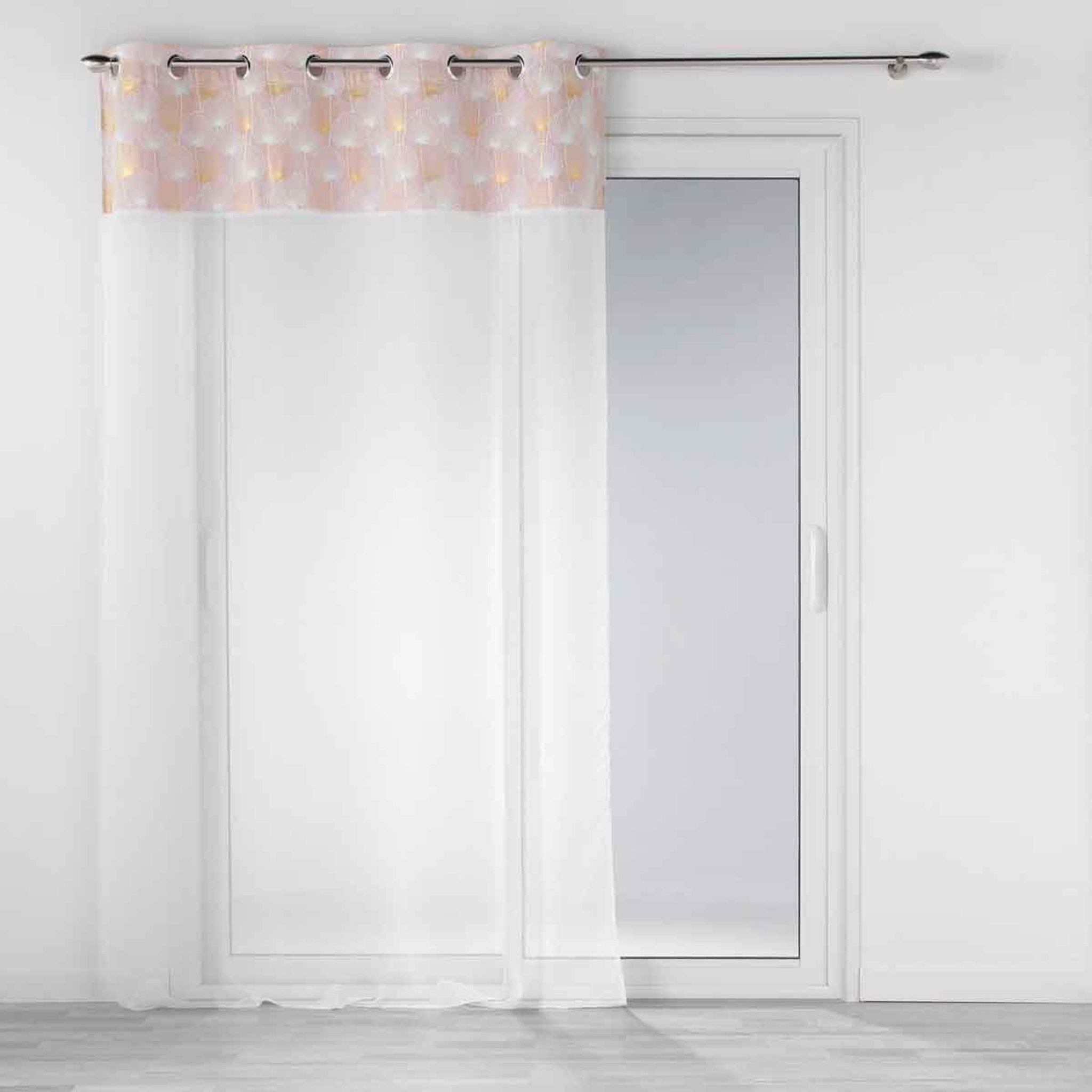 Douceur d'Intérieur Rideau voilage à œillets  clairine  140x240cm rose