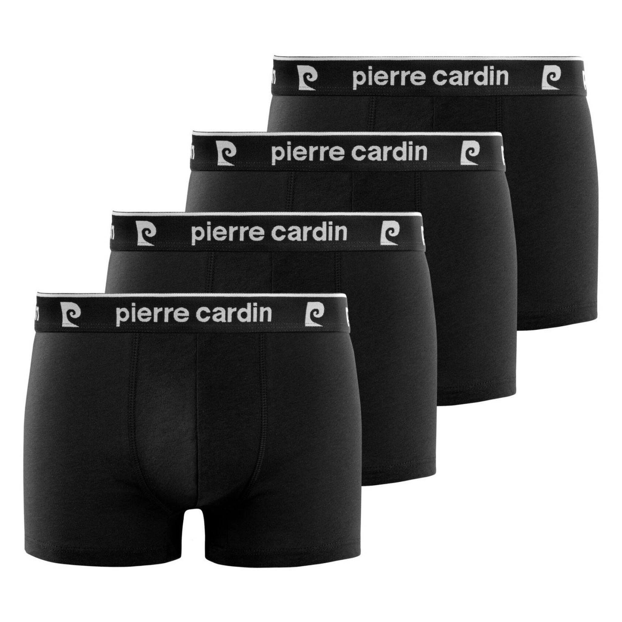 Voir la diapositive 1 : PIERRE CARDIN Lot de 4 boxers homme en coton basic