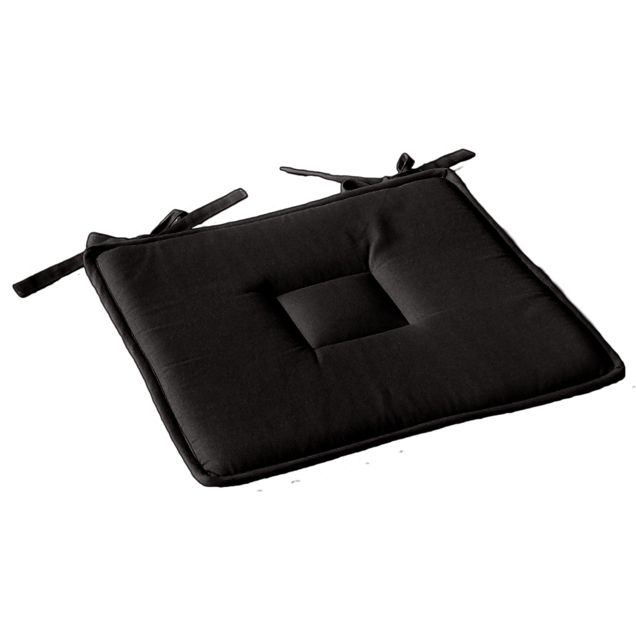 TOILINUX Galette de chaise uni effet Bachette - 40 x 40 cm