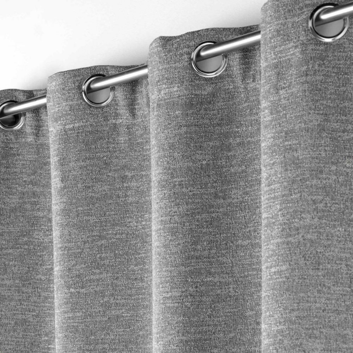 Douceur d'Intérieur Rideau occultant 8 œillets 140x240 DUSKY Anthracite