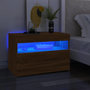 Voir la diapositive 3 : VIDAXL Meuble TV avec lumieres LED Chene marron 60x35x40 cm