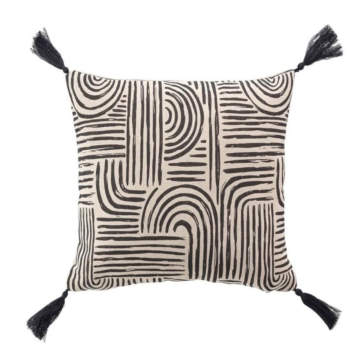 Douceur d'Intérieur Coussin déhoussable 45x45 cm Pandore noir