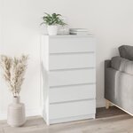 VIDAXL Commode Blanc 60x36x103 cm Bois d'ingenierie