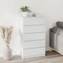 Voir la diapositive 1 : VIDAXL Commode Blanc 60x36x103 cm Bois d'ingenierie