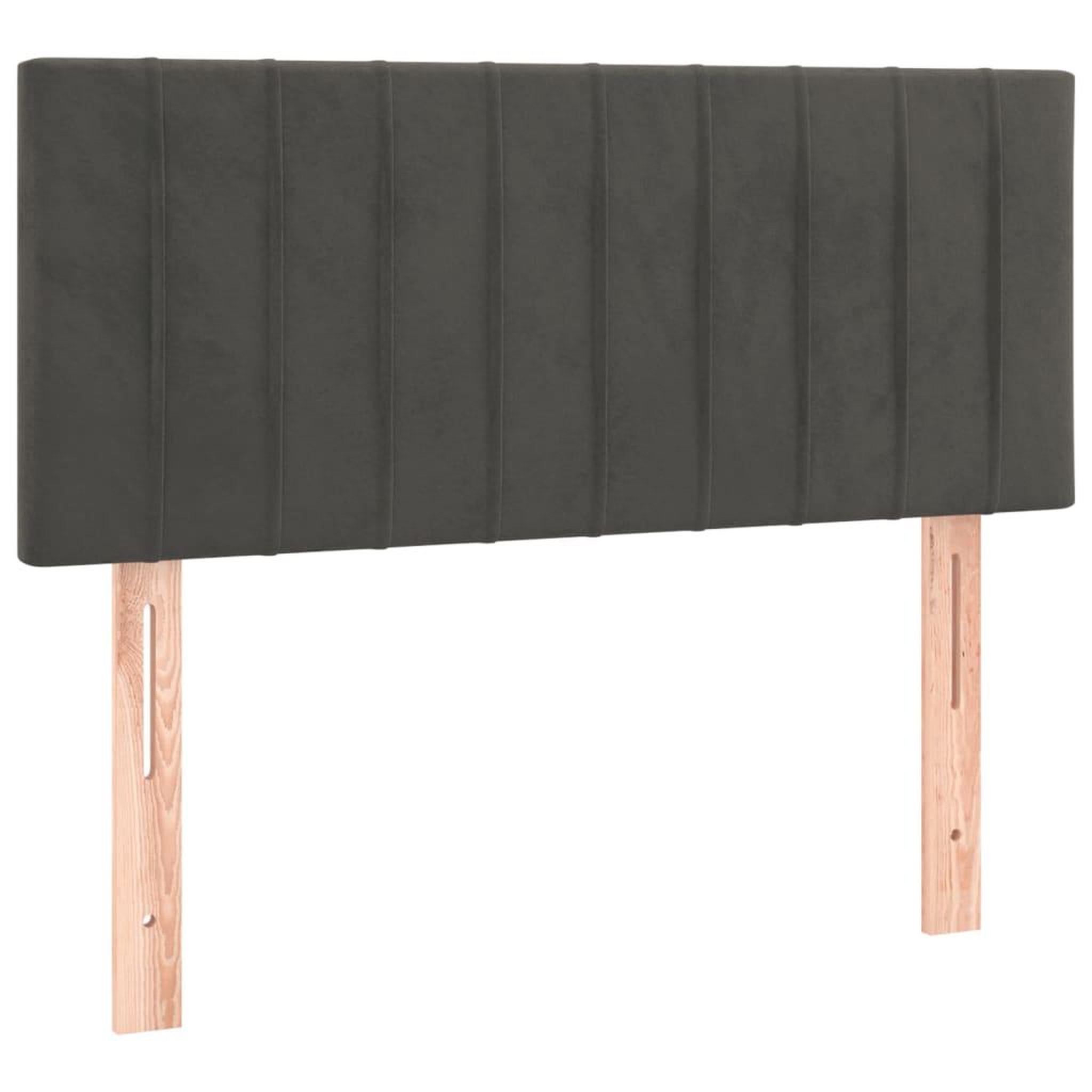 Voir la diapositive 4 : VIDAXL Tete de lit a LED Gris fonce 80x5x78/88 cm Velours
