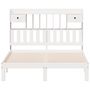 Voir la diapositive 4 : VIDAXL Lit bibliotheque sans matelas blanc 140x200 cm bois pin massif