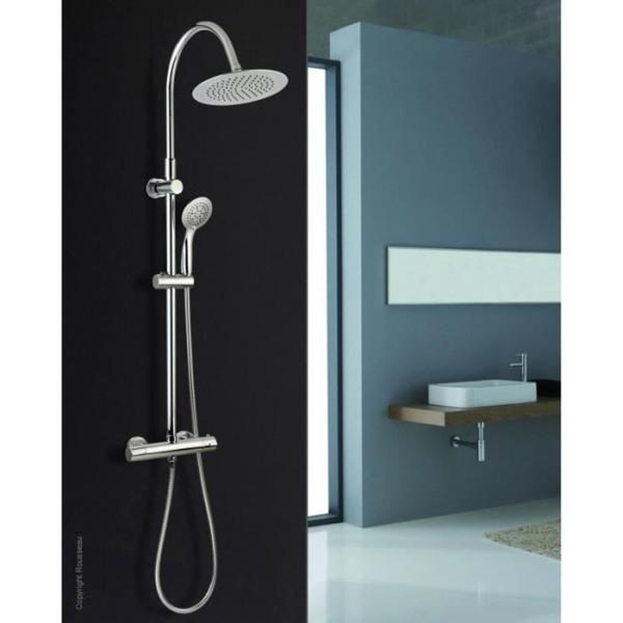 Voir la diapositive 2 : ROUSSEAU Rousseau colonne de douche avec robinet mitigeur thermostatique suhali 2