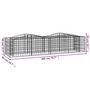 Voir la diapositive 5 : VIDAXL Lit sureleve a gabions arque 200x50x50 cm Fer galvanise