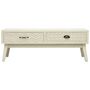Voir la diapositive 2 : VIDAXL Table basse avec 2 tiroirs Gris sculpte 110x50x40 cm Bois