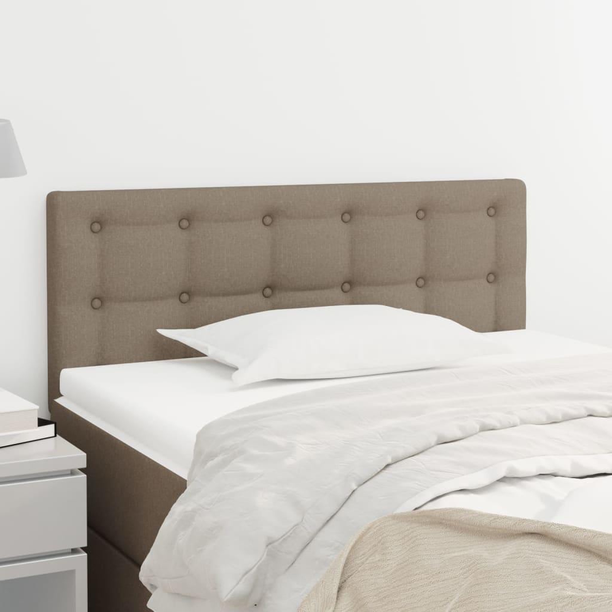 Voir la diapositive 1 : VIDAXL Tete de lit Taupe 100x5x78/88 cm Tissu