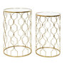 Voir la diapositive 1 : Paris Prix Lot de 2 Tables d'Appoint Gigognes  Dubai  55cm Or
