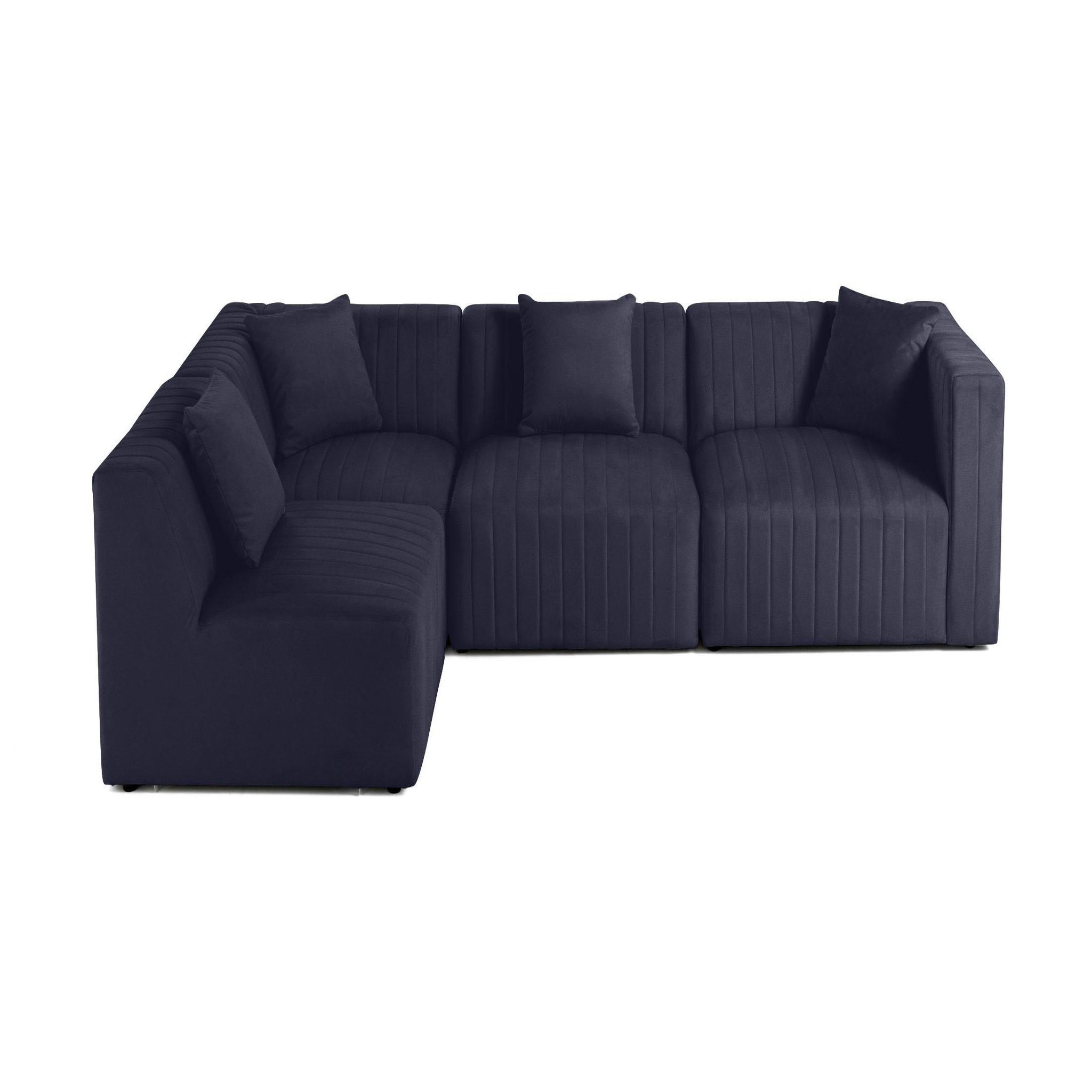 Voir la diapositive 1 : BEST MOBILIER Nova - canapé modulable d'angle gauche - 5 places - en velours