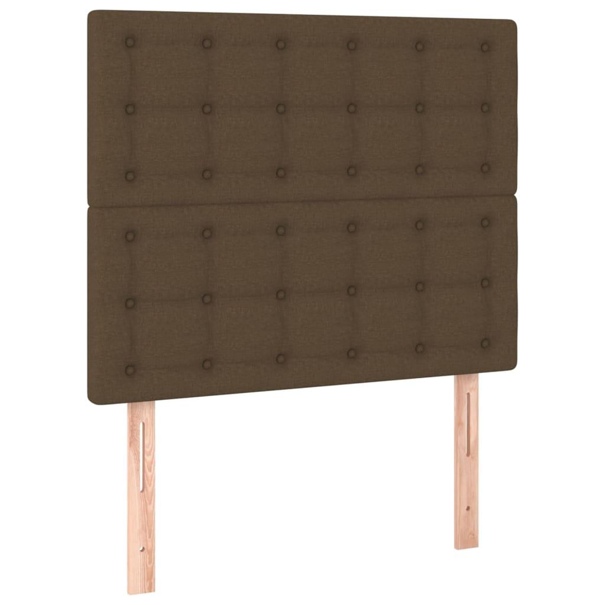 Voir la diapositive 4 : VIDAXL Tete de lit a LED Marron fonce 90x5x118/128 cm Tissu