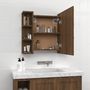Voir la diapositive 5 : VIDAXL Armoire a miroir avec LED Chene marron 70x16,5x60 cm