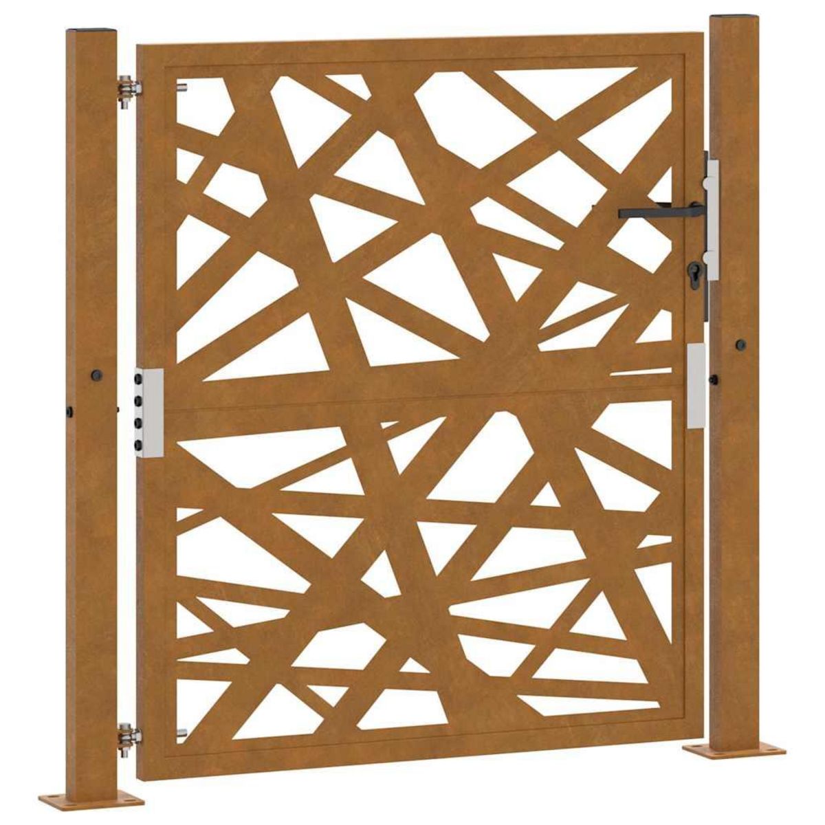 VIDAXL Porte de jardin acier resistant aux intemperies design lumiere