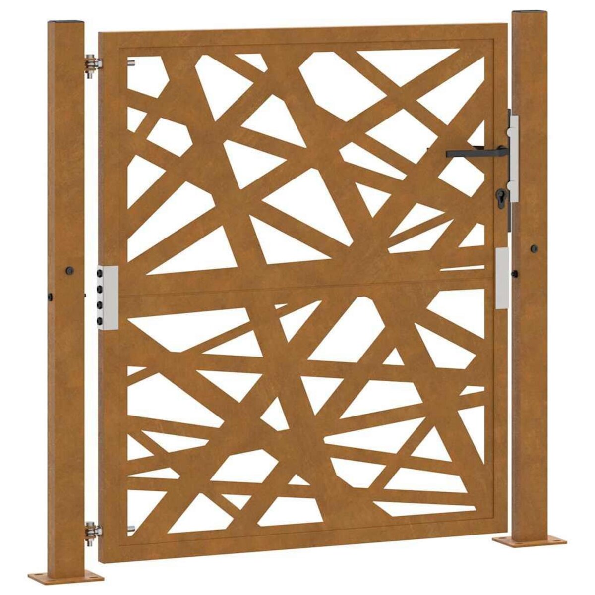 VIDAXL Porte de jardin acier resistant aux intemperies design lumiere