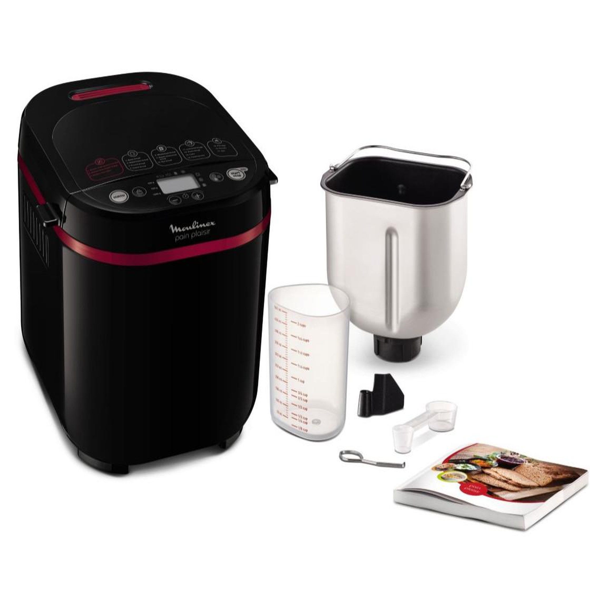 Voir la diapositive 2 : MOULINEX Machine à pain 1kg 720w noir - ow220830