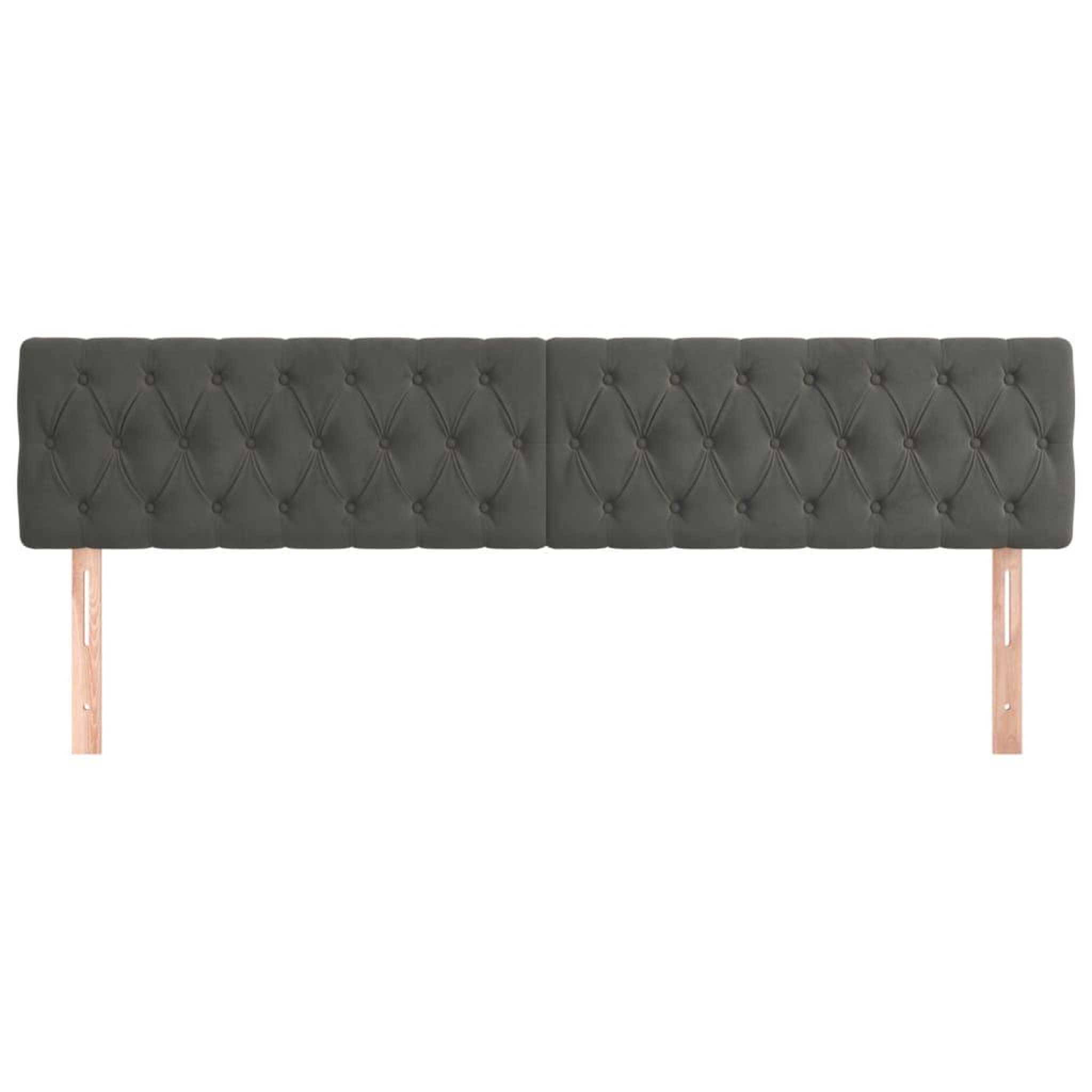 Voir la diapositive 3 : VIDAXL Tetes de lit 2 pcs Gris fonce 100x7x78/88 cm Velours