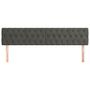 Voir la diapositive 3 : VIDAXL Tetes de lit 2 pcs Gris fonce 100x7x78/88 cm Velours