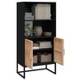 Voir la diapositive 3 : VIDAXL Buffet haut noir 60x35x125 cm bois d'ingenierie