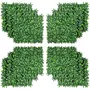 OUTSUNNY Haie artificielle feuilles de laurier - treillis extensible - brise-vue canisse végétale feuillage réaliste 12 panneaux 50L x 50l cm PE vert