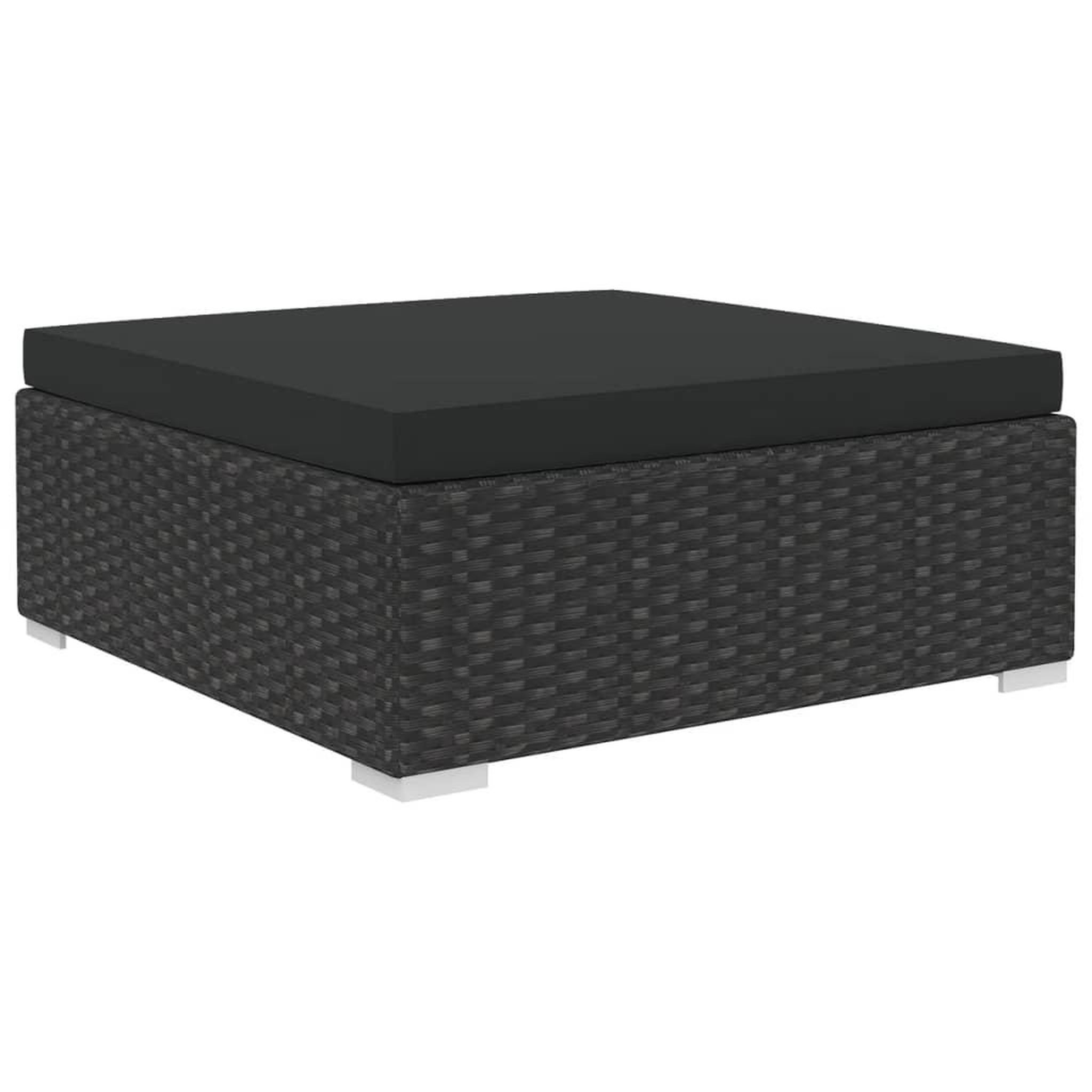 Voir la diapositive 5 : VIDAXL Salon de jardin 6 pcs avec coussins resine tressee noir