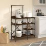 Voir la diapositive 3 : VIDAXL Support de boulanger chêne fumé 90x40x132 cm