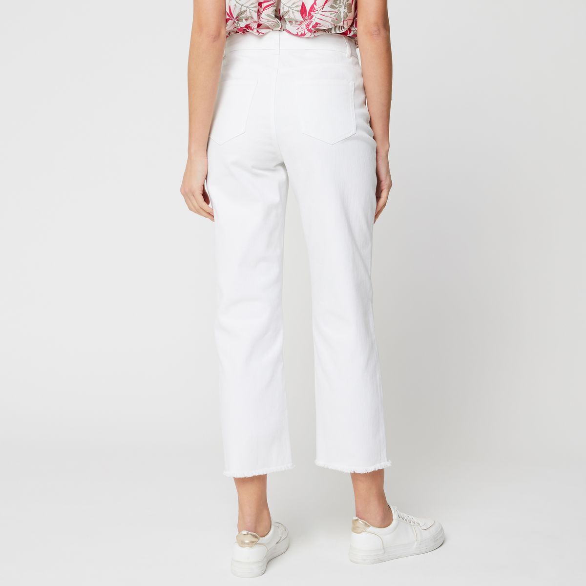 INEXTENSO Jean blanc femme
