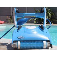 Robot electrique de piscine fond, parois et ligne d'eau avec télécommande  et chariot - Dolphin SWASH TC