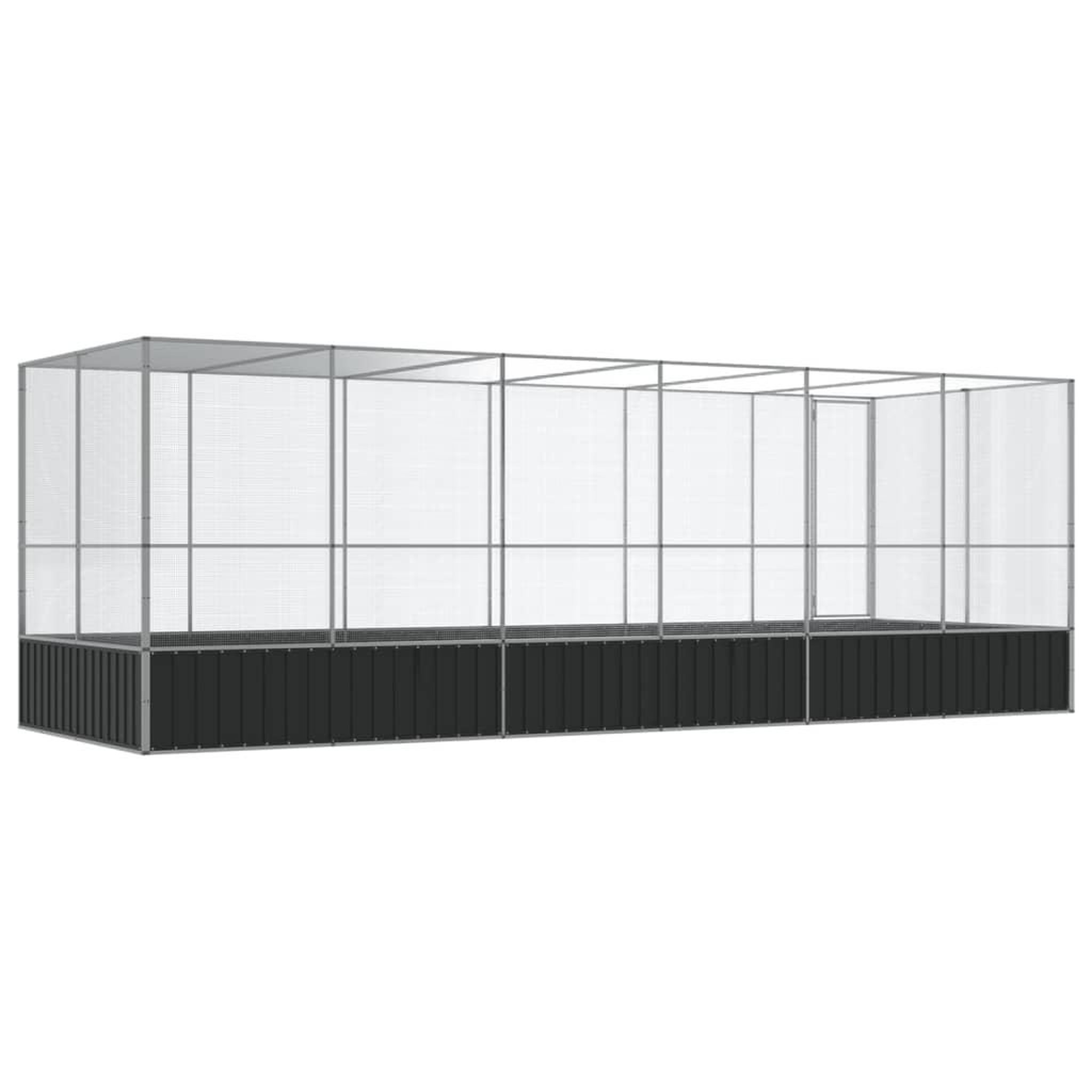 Voir la diapositive 5 : VIDAXL Voliere avec extension argente 625x207x212 cm acier
