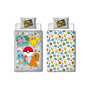 Voir la diapositive 1 : Pokemon Parure de lit réversible - POKEMON - Pikachu et Starter - Gris - Microfibre - 1 housse de couette 140 x 200 cm + 1 taie 63 x 63