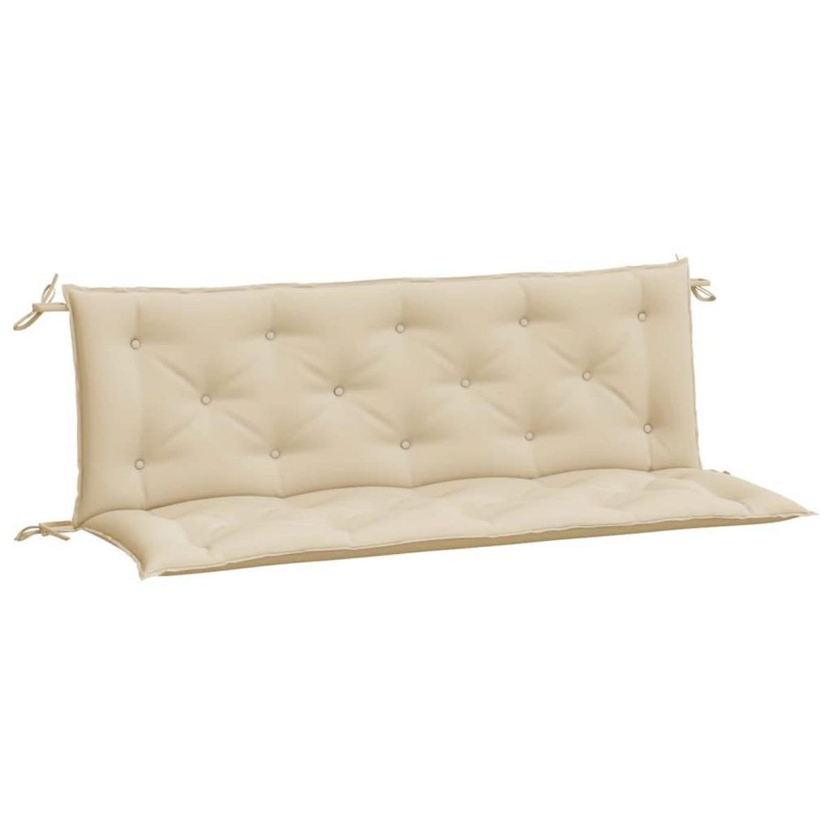 VIDAXL Coussins de banc jardin lot de 2 beige 150x50x7 cm tissu Oxford