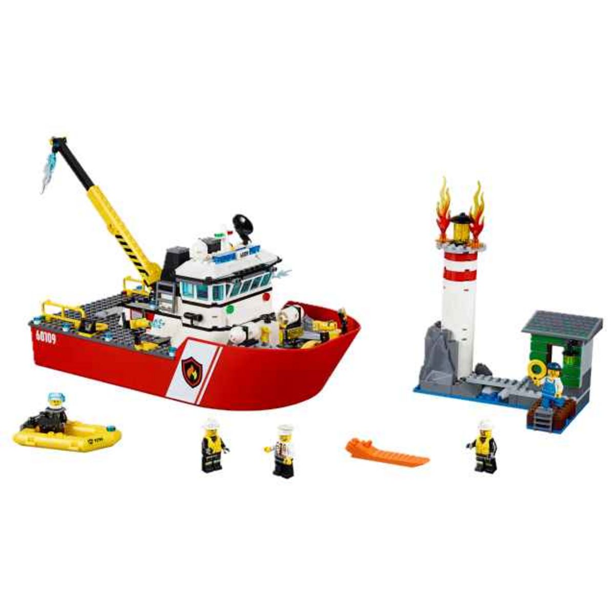LEGO City 60109 - Le bateau des pompiers
