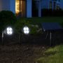 Voir la diapositive 2 : Lumisky Double spot solaire relié FAMILY SPIKY Noir Plastique 100LM