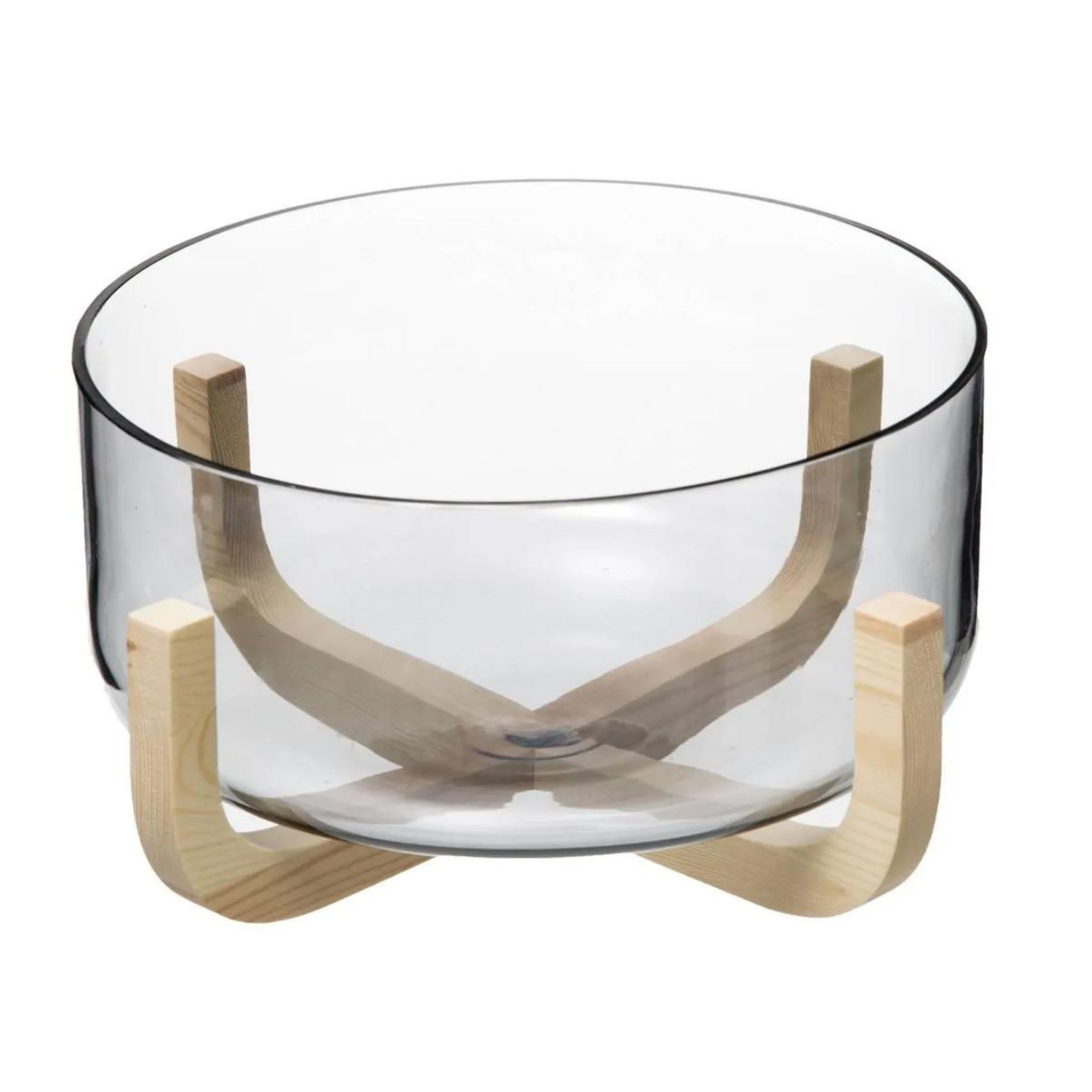 SECRET DE GOURMET Saladier rond en verre  arha  28cm gris