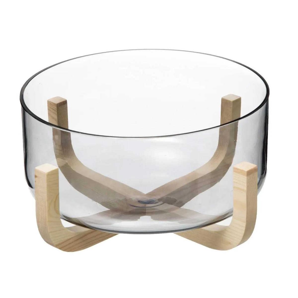 SECRET DE GOURMET Saladier Rond en Verre  Arha  28cm Gris