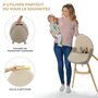Voir la diapositive 5 : KINDERKRAFT Chaise haute 2en1 fini 2 pratique et confortable