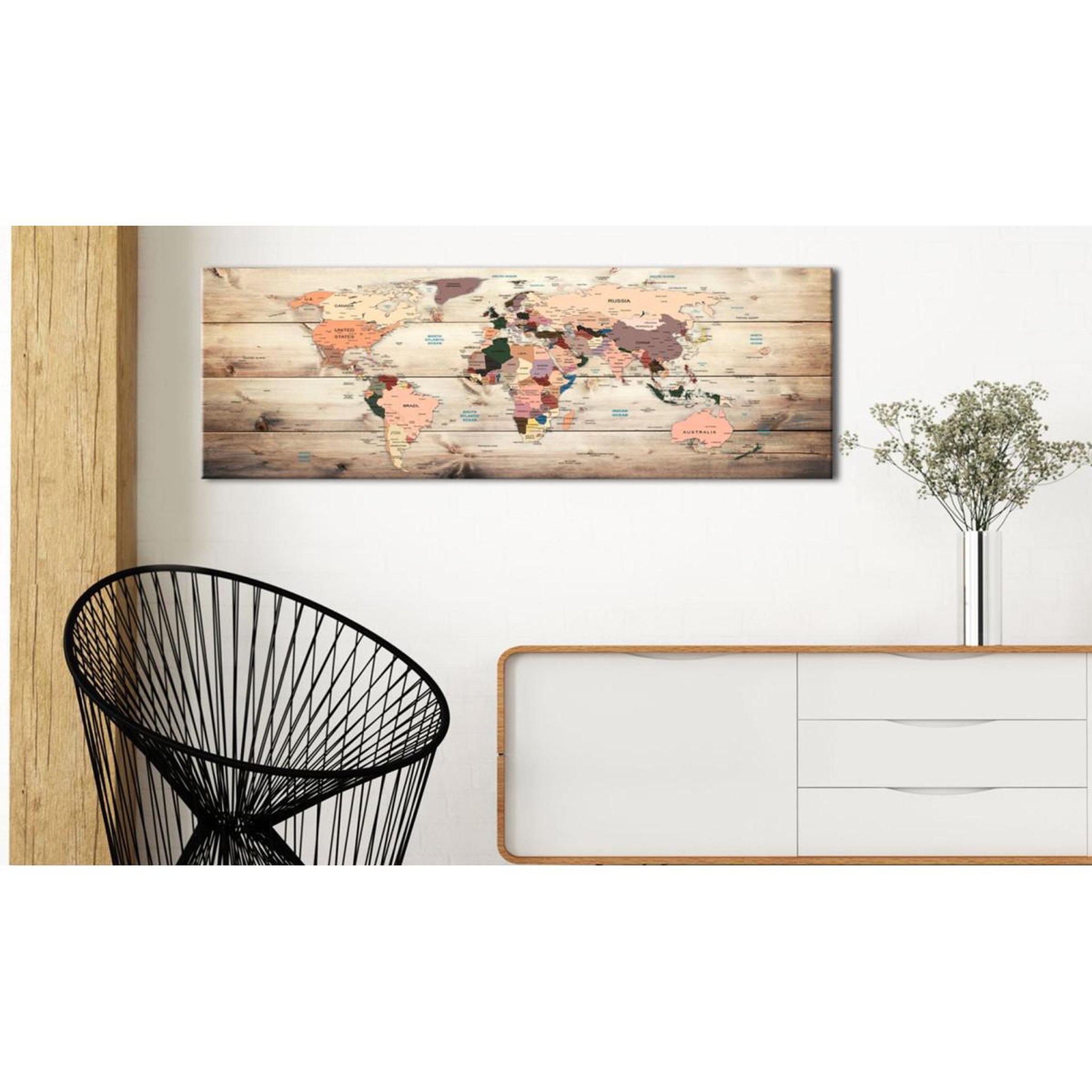 Voir la diapositive 2 : Paris Prix Tableau imprimé  world maps : map of dreams