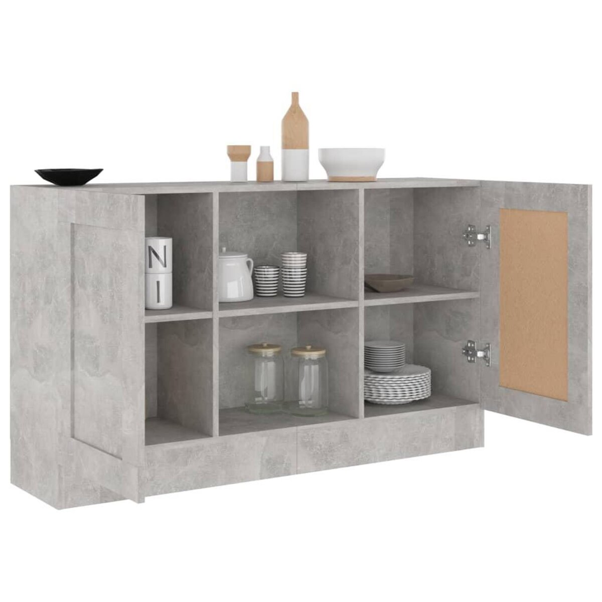 VIDAXL Buffet Gris beton 120x30,5x70 cm Bois d'ingenierie